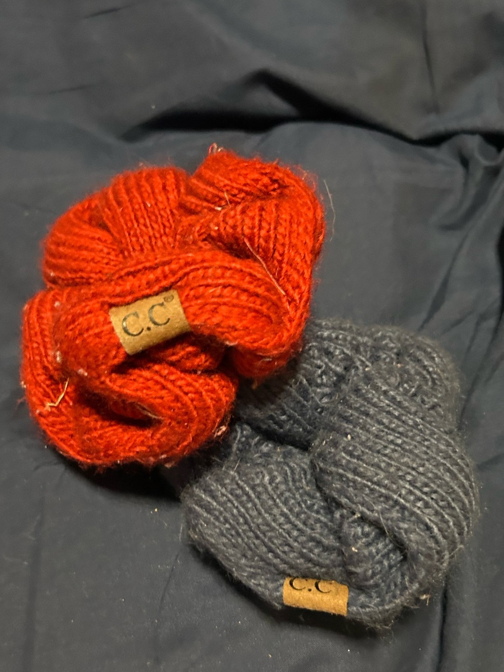C.C Knit Headbands - Orange & Gray